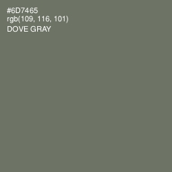 #6D7465 - Dove Gray Color Image